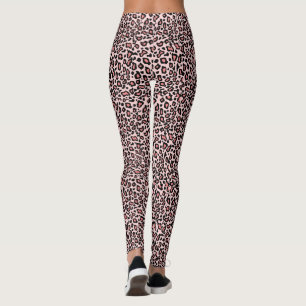 Legging Pernas-leopardo rosa