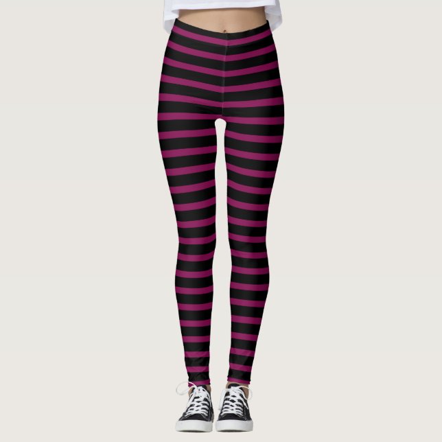 Legging Pernas listradas cor-de-rosa (Frente)