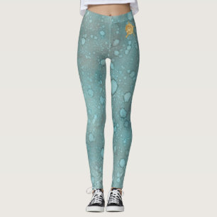 Legging Pernas Mar Azul/Design de golfinhos