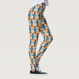 Legging Pernas moldadas em cor aquosa de raposa