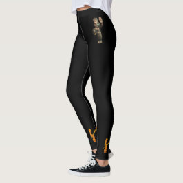 Legging Pernas pretas com guerreiros