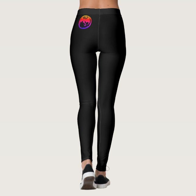 Legging Pernas pretas de Neon Dragon (Verso)