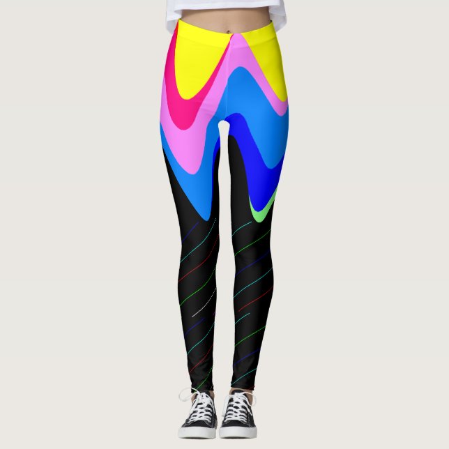 Legging Pernas pretas e coloridas (Frente)