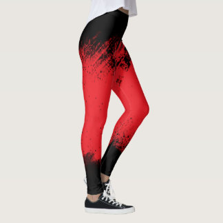 Legging Pernas Pretas E Vermelhas