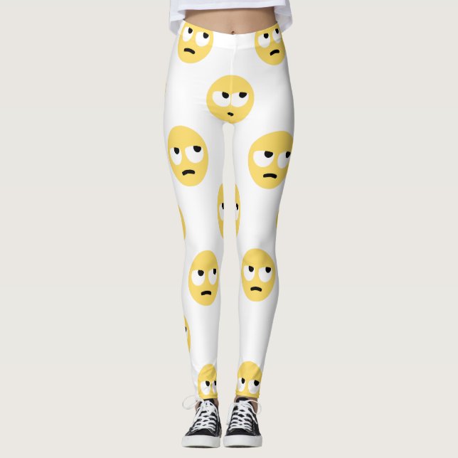 Legging pernas rolantes de olhos emoji (Frente)