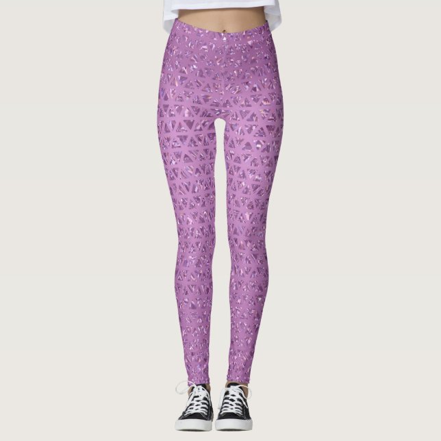 Legging Pernas Rosa Cintilantes (Frente)