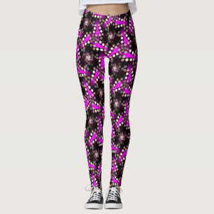 Legging Pernas Rosa Quente Funky Noir ★ Psydefx Willix