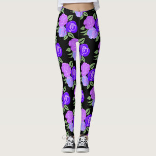 Legging Pernas Rosas roxas