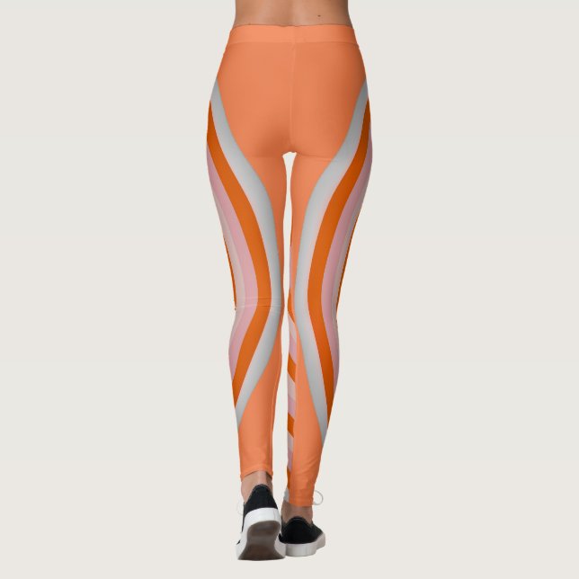 Legging Pernas sobre Impressão com Design circular (Verso)