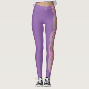 Legging Pernas sobre Impressão com Design circular