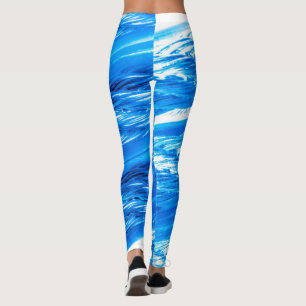 Legging Pernas sobre Impressão com Design de cabo Abstrato