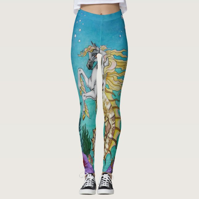 Legging Pernas subaquáticas de cavalos (Frente)
