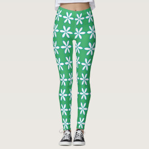 Legging Pernas Verdes Flores
