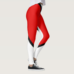 Legging Pernas/Vermelho, Preto e Branco