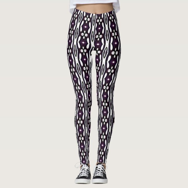 Legging Pernas Vivas: Meias-calças com Padrões Únicos em A (Frente)