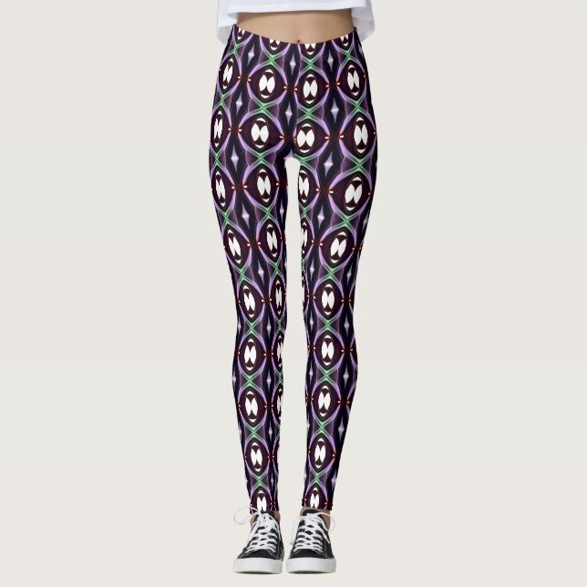 Legging Pernas Vivas: Meias-calças com Padrões Únicos em A (Frente)