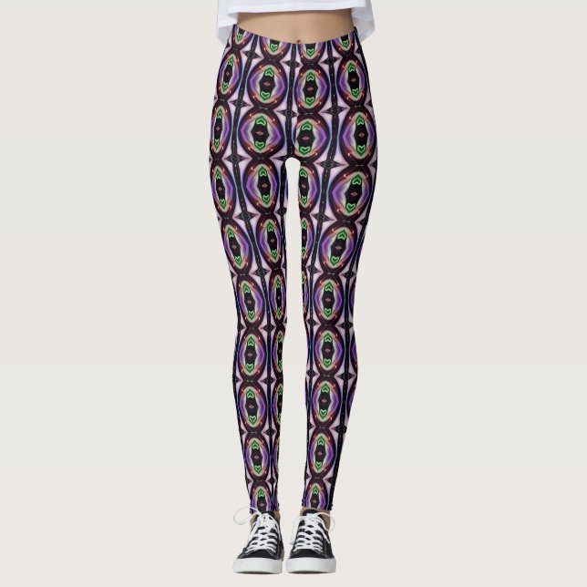 Legging Pernas Vivas: Meias-calças com Padrões Únicos em A (Frente)