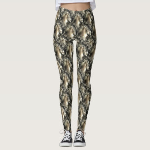 Legging Pérolas Douradas
