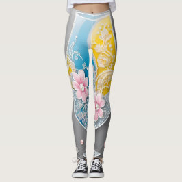 Legging Pérolas Florais O Arte Rosa AI