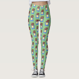 Legging Personagem de desenho animado bar doce de chocolat