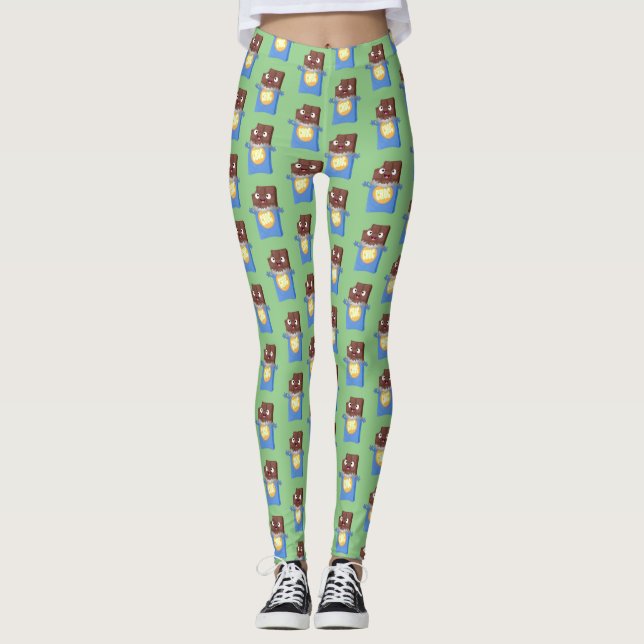 Legging Personagem de desenho animado bar doce de chocolat (Frente)