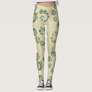 Legging Personagem de Urso Espiral de Desenho Animado