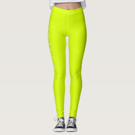 Legging Personalização Amarelo Fluro