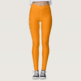 Legging Personalização Fluro Laranja