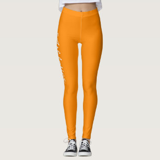 Legging Personalização Fluro Laranja