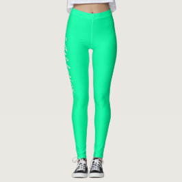 Legging Personalização Verde Fluro