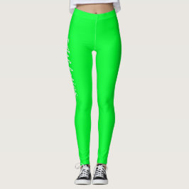 Legging Personalização Verde Fluro