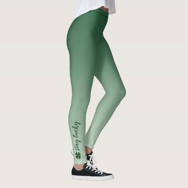Legging Personalizado Fique Com Sorte De Shamrock Irlandês (Criador carregado)