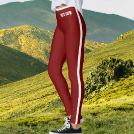 Legging Personalizado Mãe de Gato Vermelho Burgundy Profun