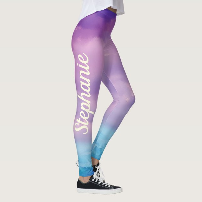 Legging Personalizado Personalizado Cores de Água Feitas c (Direita)