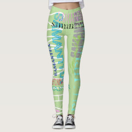 Legging Personalizado repetindo caneleiras das letras do