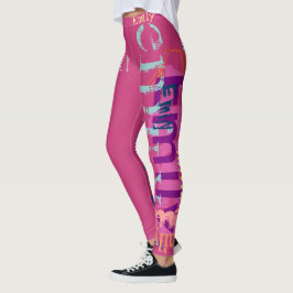 Legging Personalizado repetindo caneleiras das letras do