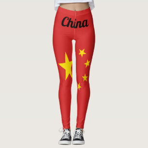 Legging Personalizar a bandeira nacional da China