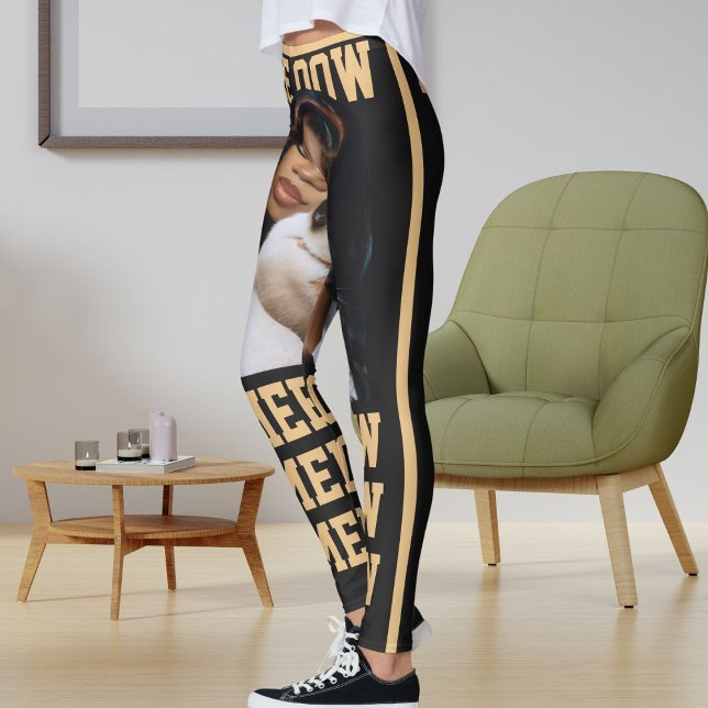 Legging Personalizar a Pet Cat Mãe Fofo de Enxerce (Criador carregado)