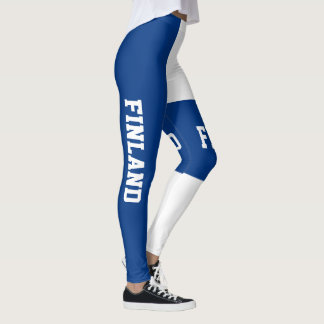 Legging Personalizar bandeira nacional da Finlândia