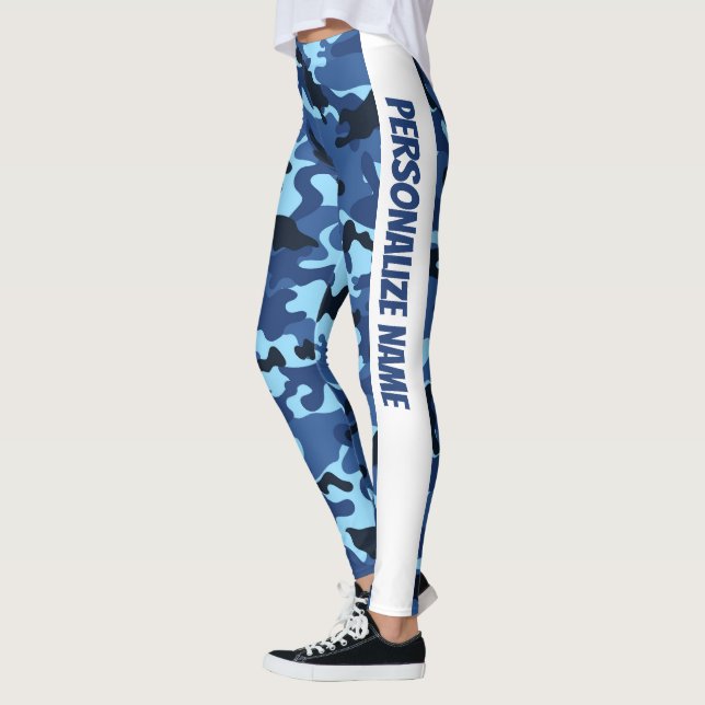 Legging PERSONALIZAR Camuflagem Azul (Esquerda)