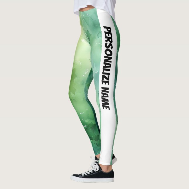 Legging PERSONALIZAR Cores de Água Verde da Casa da Moeda (Esquerda)