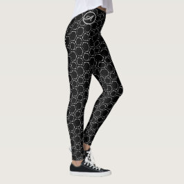 Legging Personalizar monograma personalizado B&W