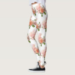 Legging Personalizar o Rosa de tendências Elegante moderno<br><div class="desc">Personalizar Rosas modernos de leggings de Modelo de tendências elegantes.</div>