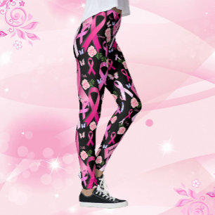 Legging Personalizar Palavras Nome Cancer de Fita Rosa