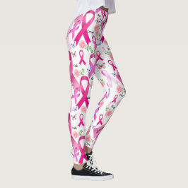Legging Personalizar Palavras Nome Cancer de Fita Rosa de 