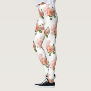 Legging Personalizar Rosas Moderno Elegante Modelo Tendênc
