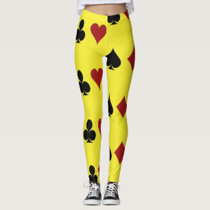 Legging Personalizar Símbolos de Cartão de Poker