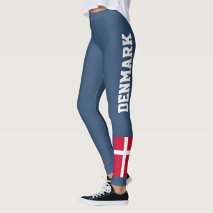 Legging Personalizar Sinalizador Nacional da Dinamarca