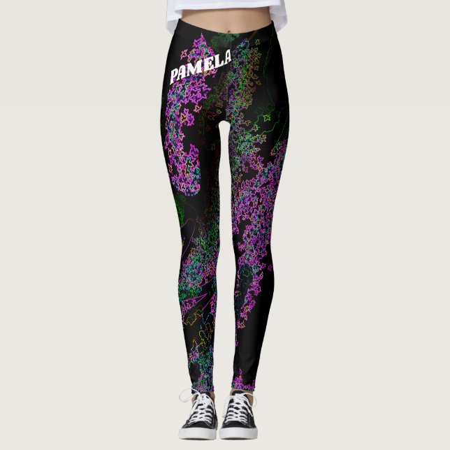 Legging Personalize a arte artística artística Leggings#14 (Frente)