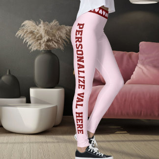 Legging Personalize Be My Valentine Day Love Red Pink Gift